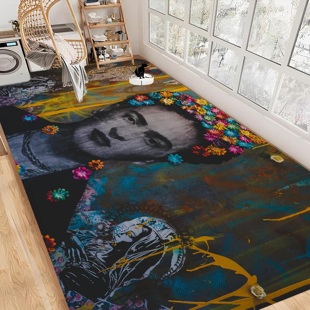 Mexican F-Fridas Floor Mat Rectangle Anti-slip Home Soft Badmat Front Door Indoor Outdoor Mat el Decor Mat