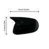 2pcs Rearview Mirror Caps Cover Glossy Black Sticking For Nissan Sunny 2010 2011 2012 2013 2014 2015 2016