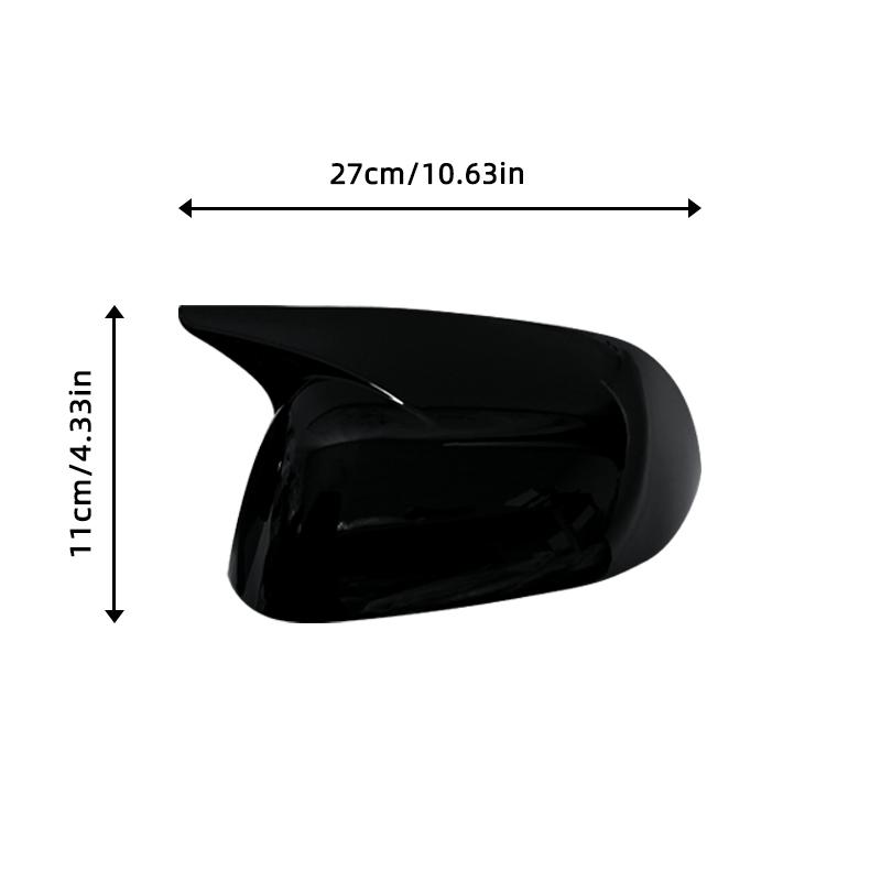 2pcs Rearview Mirror Caps Cover Glossy Black Sticking For Nissan Sunny 2010 2011 2012 2013 2014 2015 2016