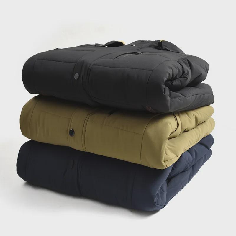 Herren Winter 2021 Kapuzenjacke aus Baumwolle - Warm & Dick, Perfekt für Väter mittleren Alters