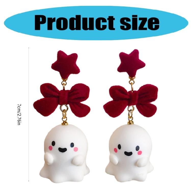 Stylish Noctilucent Specters Ear Studs Complement Stylish Outfits with a Lasting Glowing Fashion Jewelry Accessory