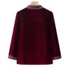 Elegant Embroidered Stand Collar Jacket for Middle-Aged Women