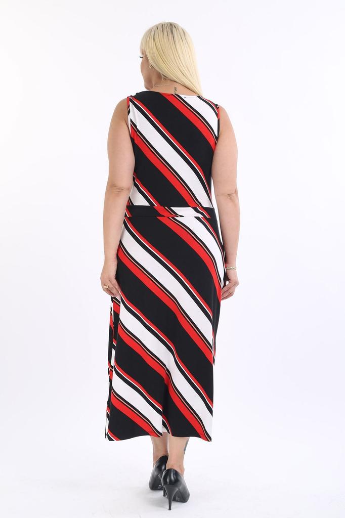 Women's Big Size Dress Plus Size Sleeveless Summer Dress 28D-2169