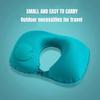 Foldable Portable Pillow Car Neck Protection U-shaped Inflatable Pillow Adjustable Support With Storage Pouch For Camping Travel
