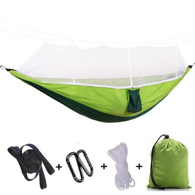 Anti-mosquito Hammock Outdoor with Mosquito Net Anti-rollover Adult Mesh Parachute Cloth Camping Swing with Tree Strap