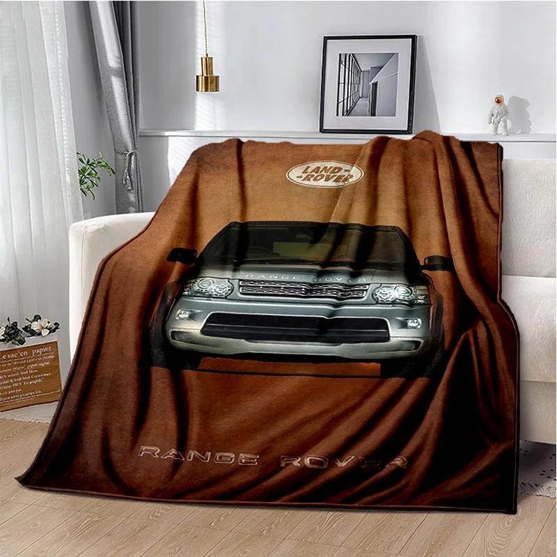 Luxurious HD Fashion Trend Sports Car L-LAND ROVER Logo Blanket - Perfect for Children as Gift Sofa Bed Office Hotel Decor