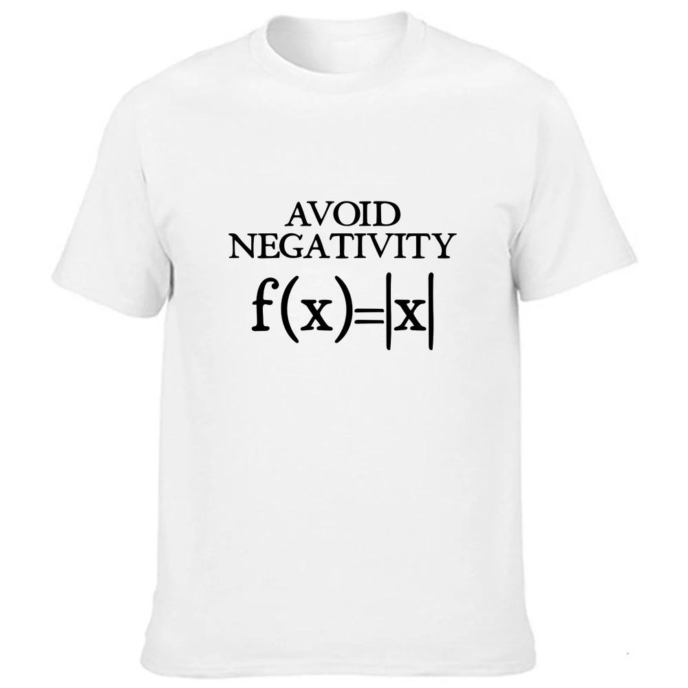 Avoid Negativity Men Funny Mathematics Absolute Value T-shirts Math Function Geek T Shirts Summer Tops Tees Clothes High Quality 4XL