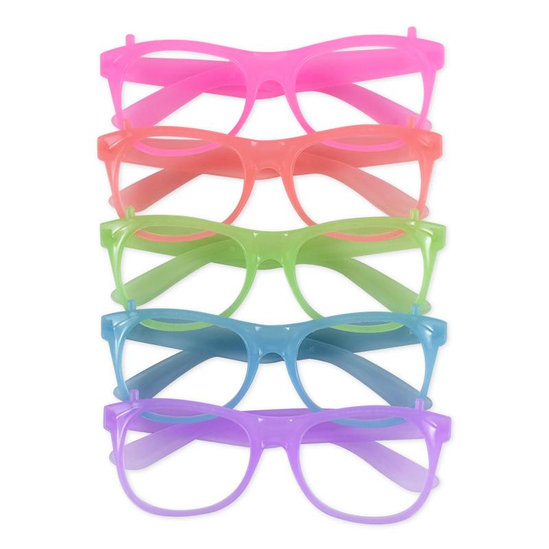 5 szt. Świecące w ciemności okulary Upominki na przyjęcie urodzinowe dla dzieci Neonowe dekoracje imprezowe Materiały Świąteczne Weselne Lśniące rekwizyty Prezenty