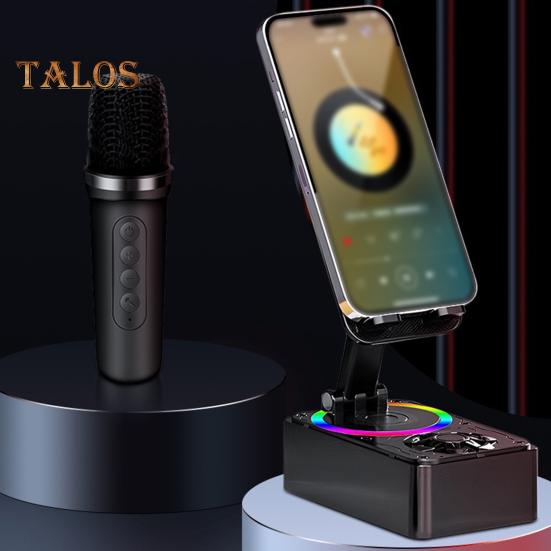 Držák mobilního telefonu 2 v 1 Přenosný reproduktor Stabilní připojení Dobíjecí držák pro reproduktor kompatibilní s Bluetooth se světlem