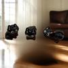 {MX} 1/6Pcs Cartoon Black Cat Miniature Figurines Cute Kitten Desktop Decor Resin Ornaments DIY Micro Landscape Home Decoration