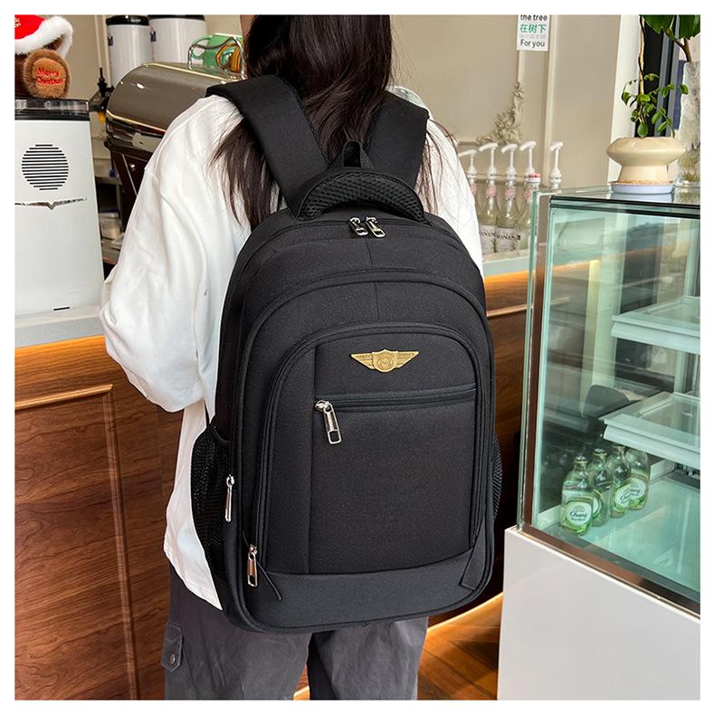 Schoolbag Business Travel Backpack Men's Simple Commuter Casual Large Capacity Backpack Premium College Student School Bag