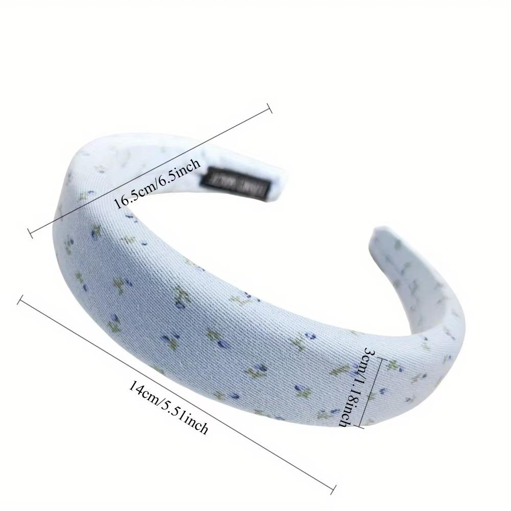 New Floral Bowknot Hairbands for Women Girls Korean Hair Accessories Sponge Soft Sweat Flower Bows Wide Hoop Headband Bandana