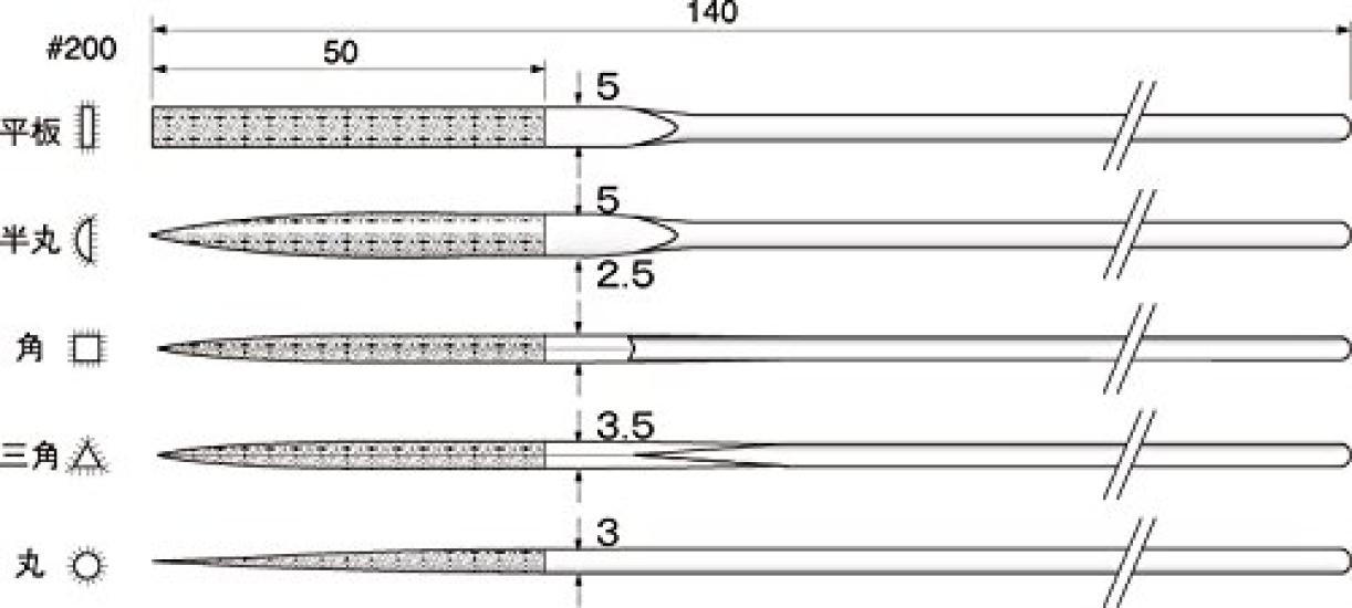 

Argo File Japan Precision Diamond File Set of DS Plastic Model DFC3001 5, File, Tool,