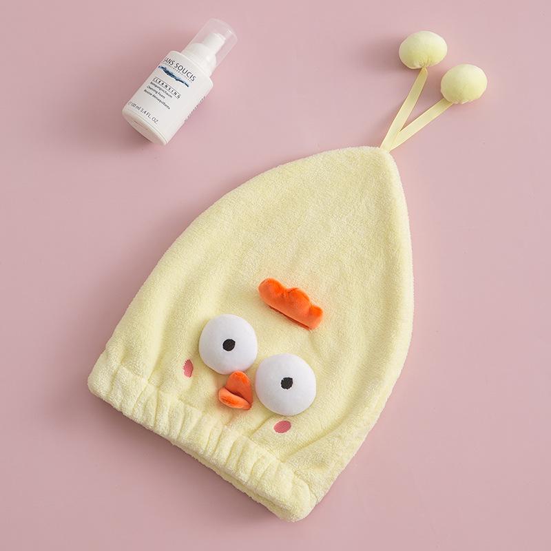 Clownfish Funny Water-absorbing Coral Velvet Dry Hair Cap Cartoon Cute Animal Pet Three-dimensional Shape Shower Cap