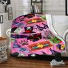 Fantasy Halloween Icons Flannel blanket, soft and warm, suitable for beds and sofas, all seasons, portable travel blanket. 0730153