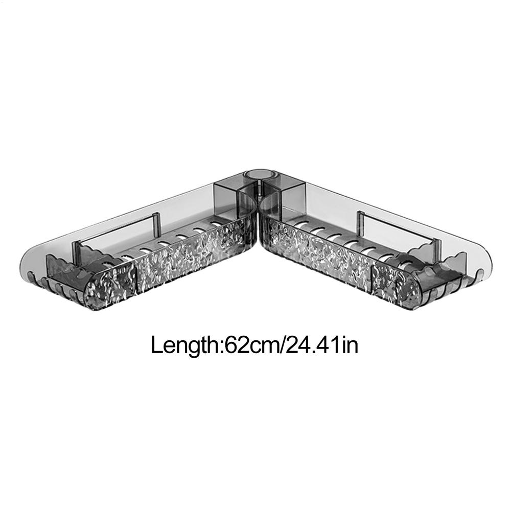 

Corner Shower Shelves Waterproof Adhesive Rack Bathroom Shower Organizer Storage For Indoor Kitchen Living Room Countertop серый