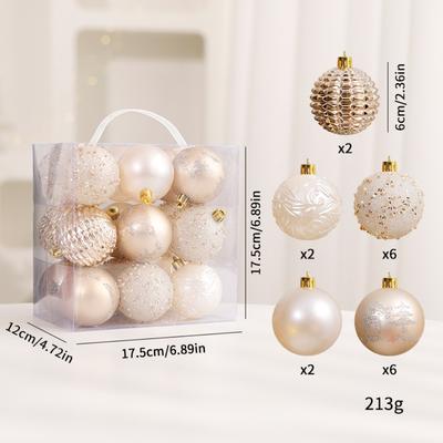 Plastic Painted Ball Christmas Tree Ornament DIY Crafts Pendant Christmas Balls Pendant New Year Gifts Boxes