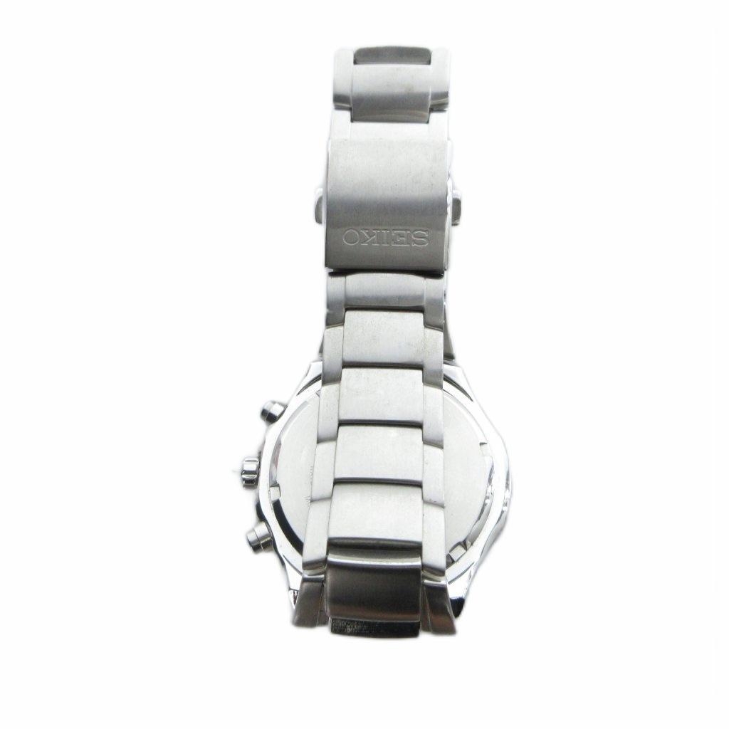 SEIKO Wristwatch Quartz White Dial Chronograph with Calendar Silver-Tone 7T62-0KT0 GY18/MQ Men's