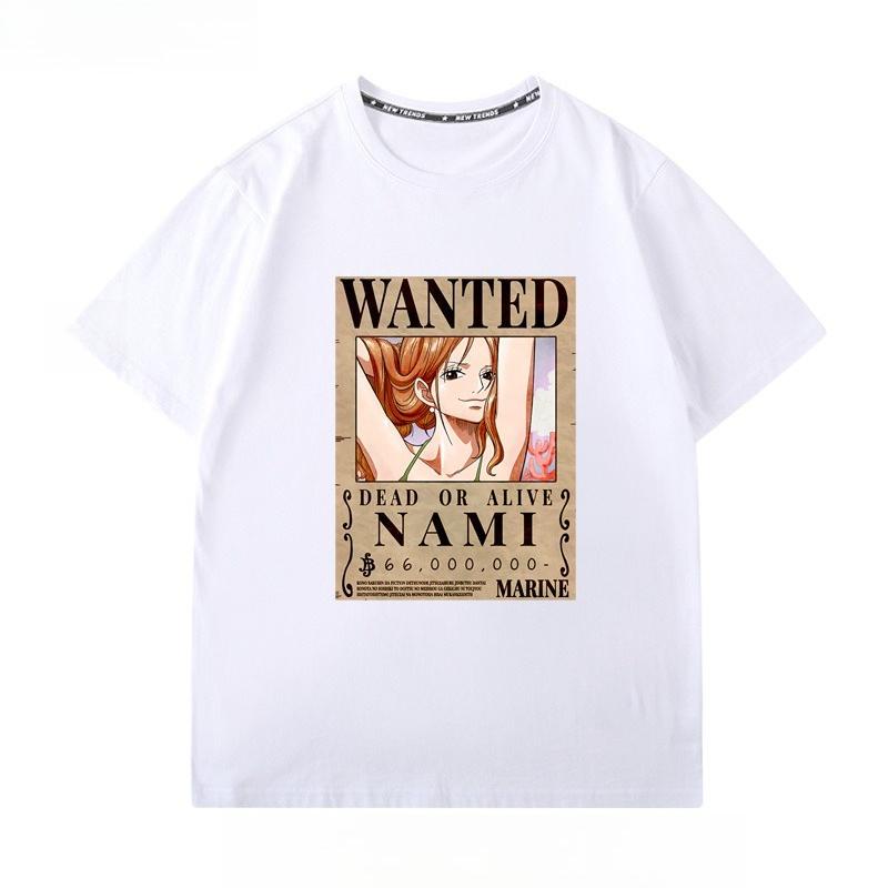 Straw Hat Luffy Chopper ONE PIECE Twodimensional Design Shortsleeved Top Pure Cotton Shortsleeved Mens and Womens Tshirt