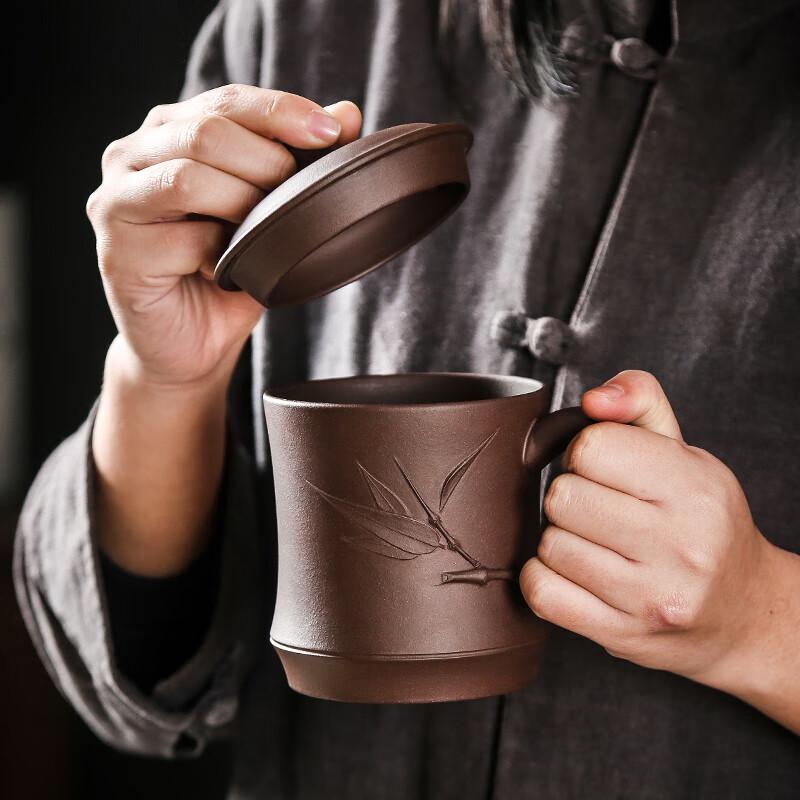 Handmade Yixing Zisha Tea Cup - Bamboo Charm