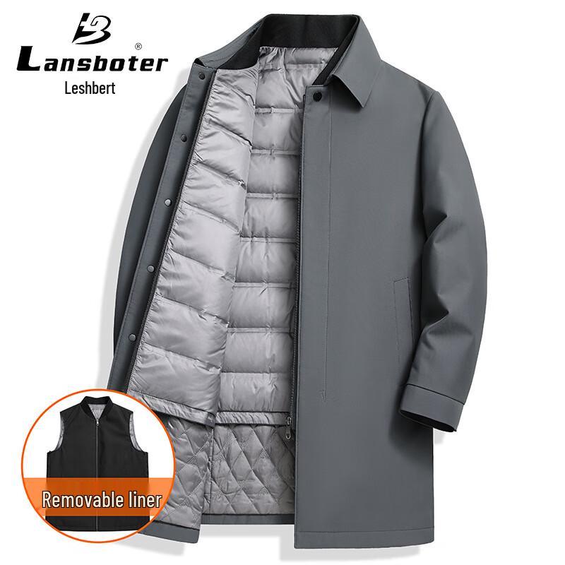 Three-Way White Duck Down Long Puffer Jacket