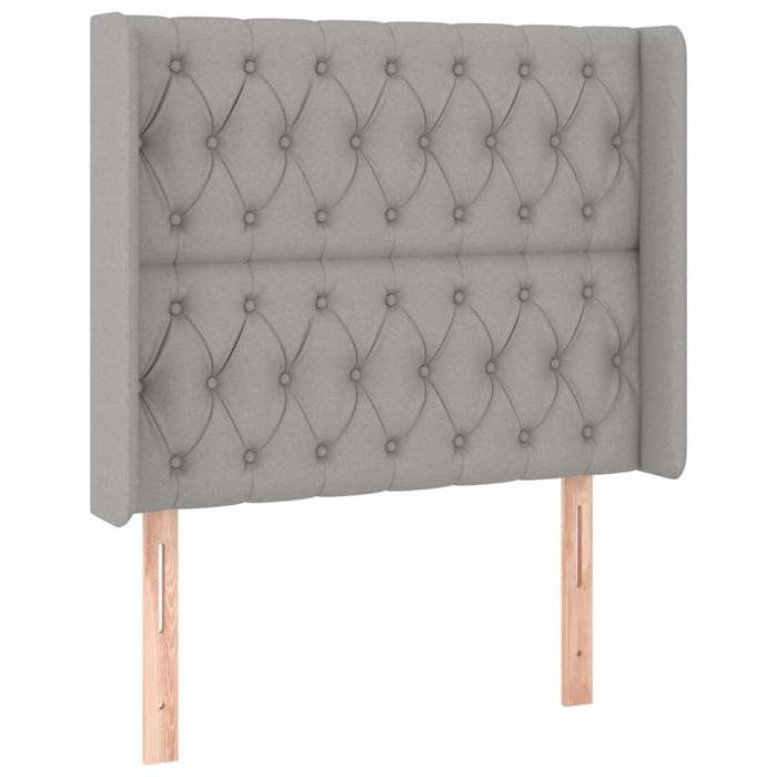 VidaXL LED Headboard Bedroom Furniture Single Bed Accessory Headboard Interior Light Grey 3124366