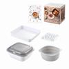 [Iwatani Material Official] Glulab Standard White Recipe Book "Warm Meals for a Fragmented Family" Set, 6-in-1 Microwave Cooker, Heat-Resistant, Freez