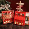 Christmas Cartoon Snowman Spoon & Fork Set - Cute Dessert Cutlery Gift