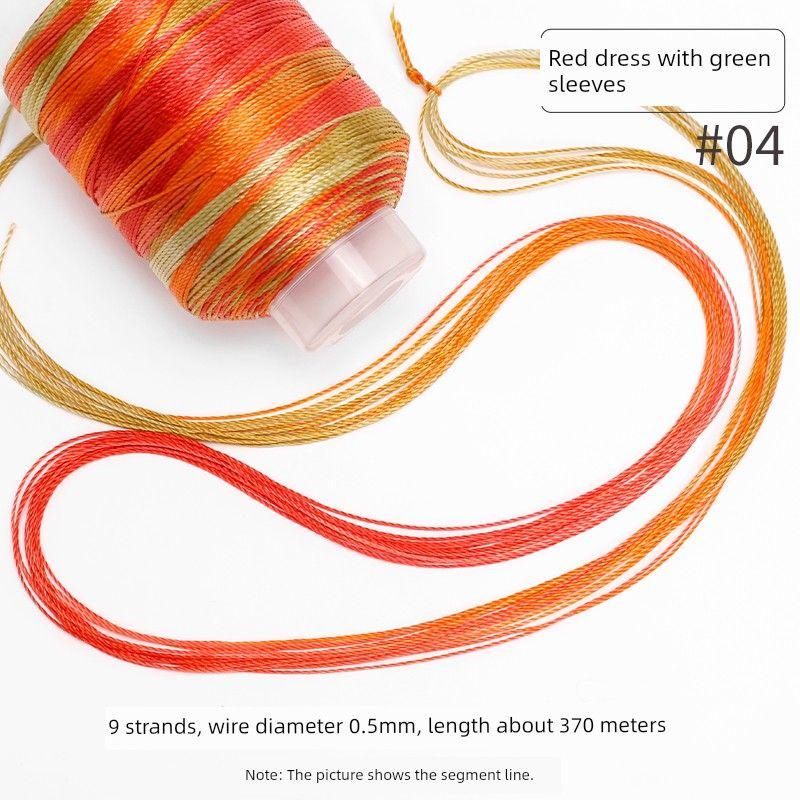 

Окрашенная прядь 9-прядный красочный плетеный шнур Девять фиолетовых от огня Тысячеликий пейзаж Ручная работа Пластина Плетеный браслет Чешуя дракона Цепочка на запястье Сделай сам 04 red dress with green sleeves