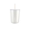Large Capacity Plastic Water Bottle Sealed Milk Tea Cup Durable Double-layer Straw Cup  Summer