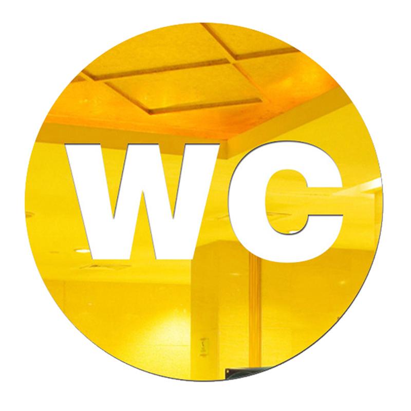 1Pc Self Adhesive Acrylic Sticker For Home Decoration Toilet Door Sign Mirror Wall Stickers