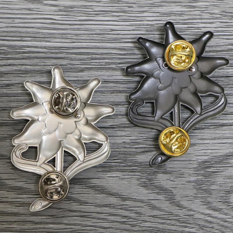 Odznaka 2w II Edelweiss Armii Niemieckiej Pin do Klapy Górskich Wojsk Niemieckich Broszka Edelweiss Ozdobna Odznaka dla Kobiet Mężczyzn