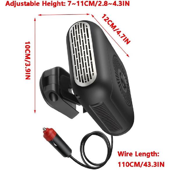 MACHSWON Car Heater, 2 In 1 Car Heater Heating Fan Defroster Demister Car Cooling Fans Automotive Replacement Heater for Car SUV Truck Rv Trailer(12V