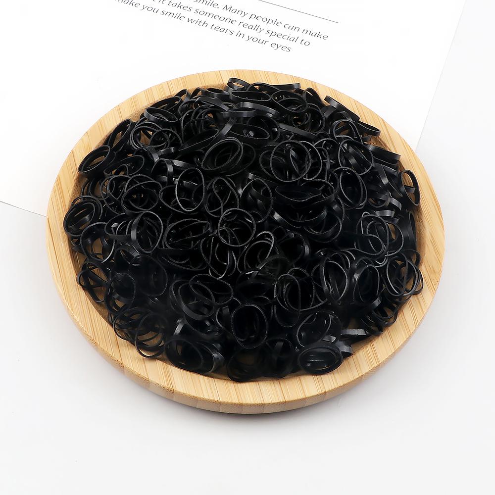 500pcs/bag Girls Small Disposable Rubber Bands Colourful Elastic Hair Ties Headband for Kids Baby Holder Gifts Hair Accessories