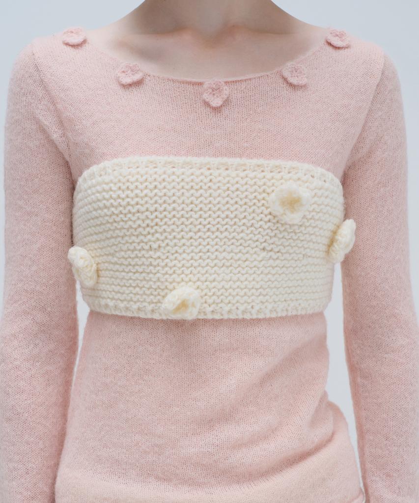 Daiaegeuneol Applique Tube Top (Ivory)