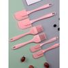 Silicone Oil Brush & Spatula, Pink Cream Spatula