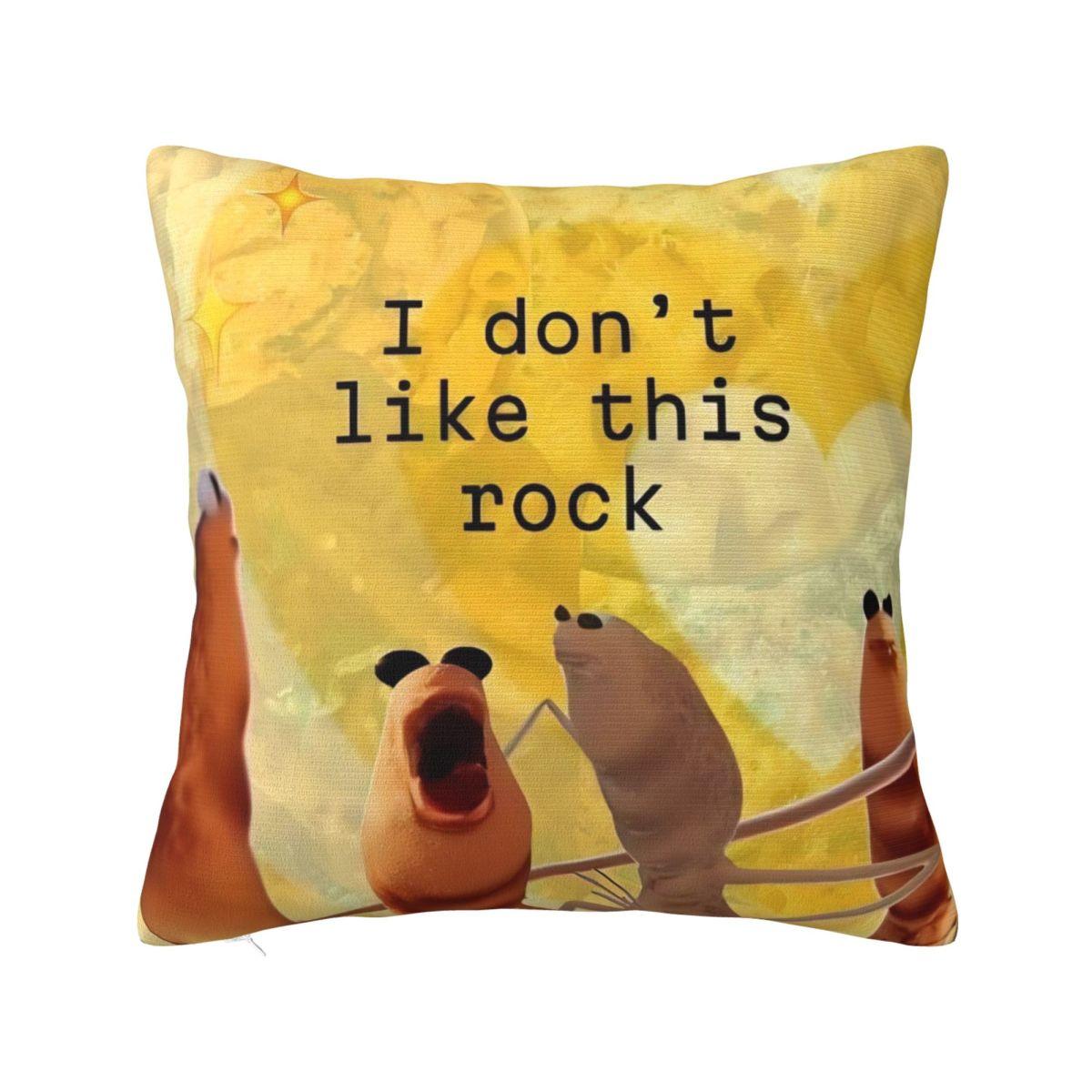 

Marcus The Worm Meme Pillow Case I Dont Like This Rock Cushion Covers Funny Polyester Decor Pillowcase for Seat 40*40cm 30cm x 30cm