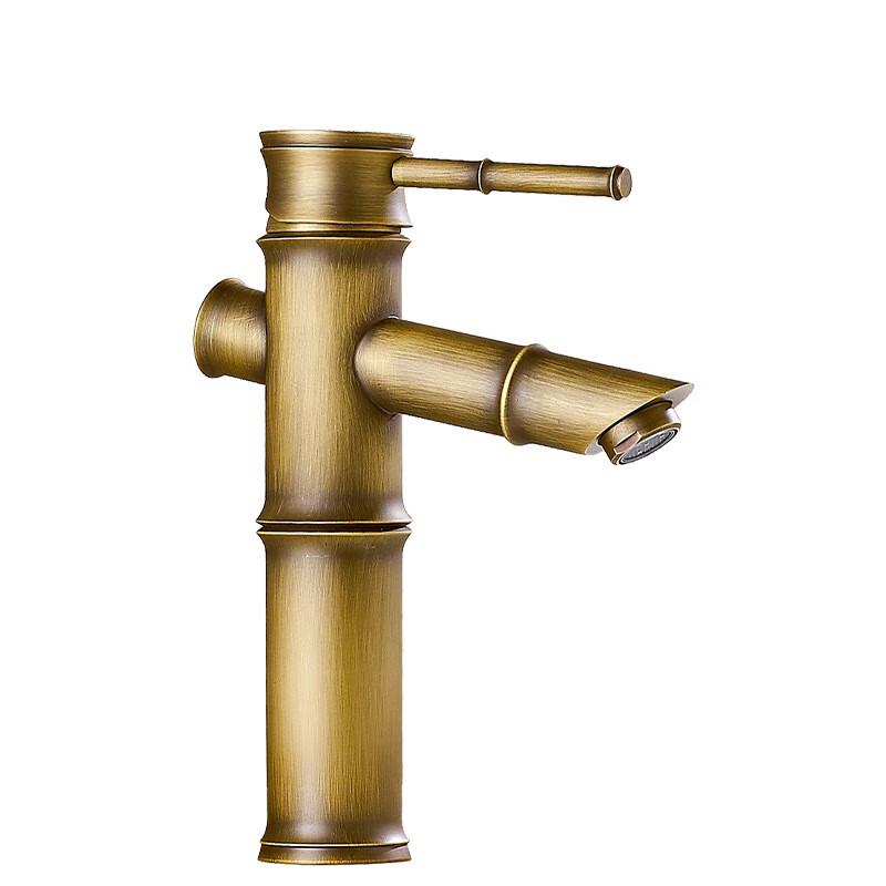 MDNG Vintage Bamboo Style Bathroom Sink Faucet