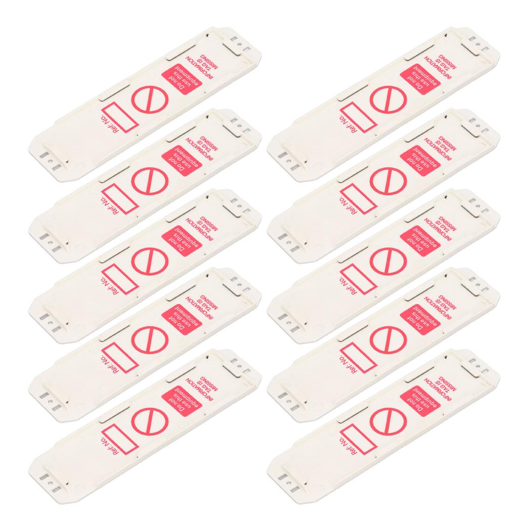 10 szt. Plastikowe uchwyty statusu rusztowania na zawieszki inspekcji bezpieczeństwa Nie używać Uchwyty Scafftag