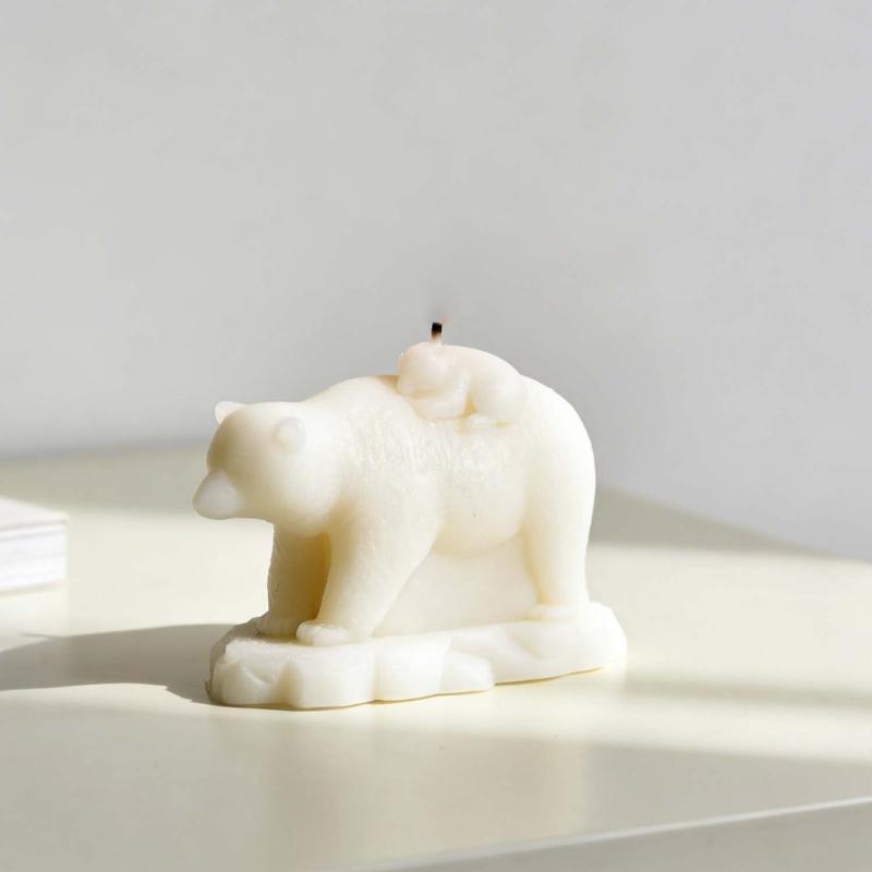 Food Safe Silicone Candle Mould Featuring Lifelikes Mother Northern Bear Designs