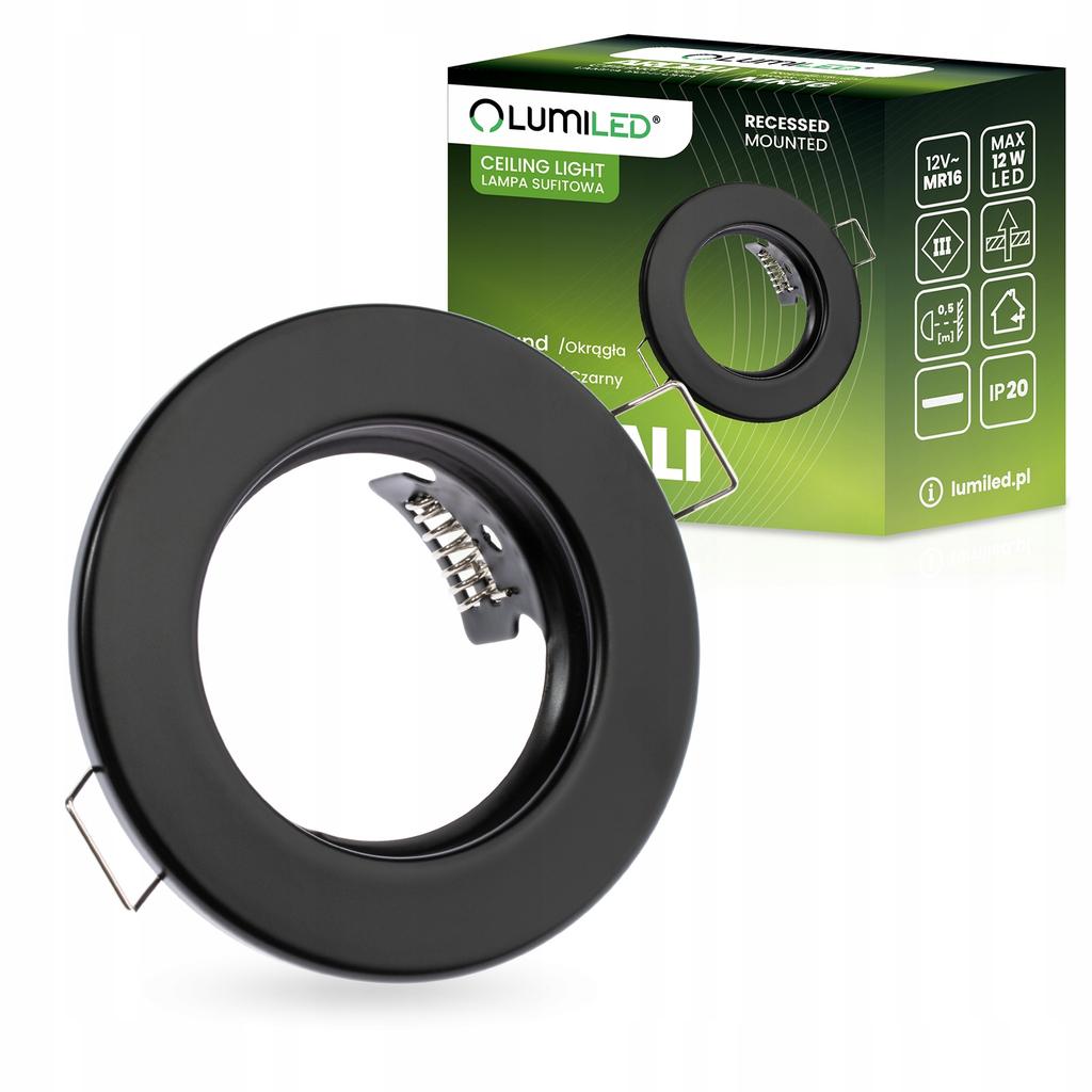 Ardali Recessed Fixed Round Halogen Luminaire Black Sheet Mr16 Gu10
