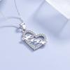 S925 Sterling Silver Micro-Inlaid Heart-Shaped Love Heart Pendant Korean Fashion Women's Pendant Silver Pendant Silver