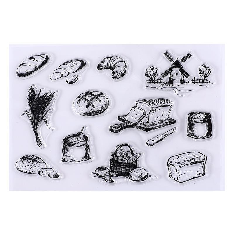 1pc Clear Stamp Transparent Silicone Stamp Spill and Splatter Rubber Stamp for Scrapbook Journal Card Making