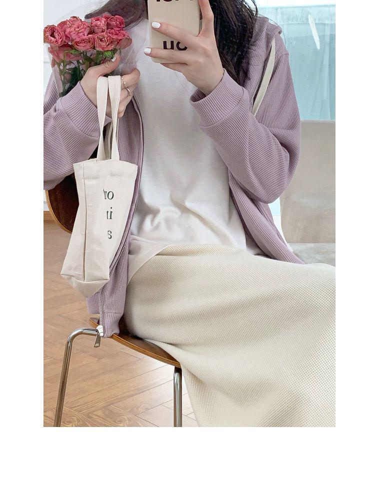Damen Waffel Hoodie - Dünne Kapuzenjacke mit langen Ärmeln für Frühling/Herbst 2026