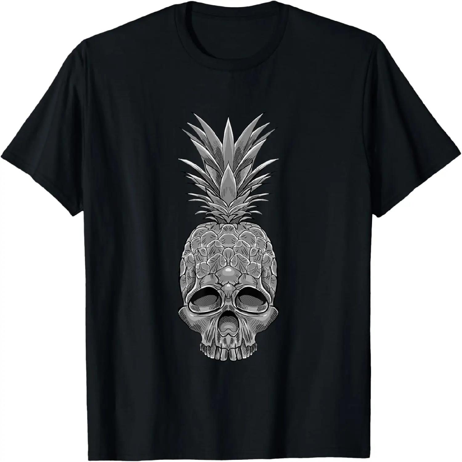 Pineapple Skull Retro Tropical Fruit Skeleton Gift T-Shirt XXXXXL разноцветный