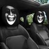 Halloween Inspired Car Headrest Protectors Soft Materials Universal Design Humorous Spooky Prints For Auto Interior 2pcs