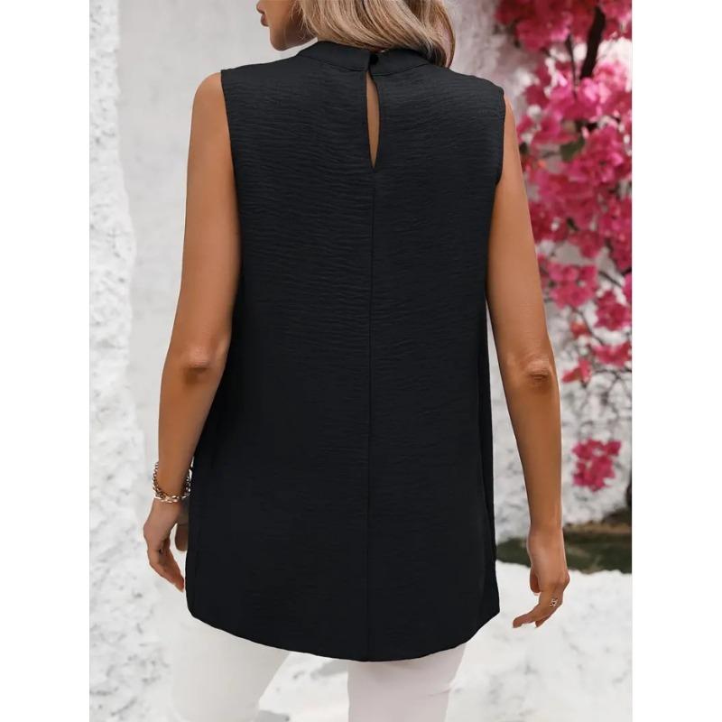 IHUASU Fake Two Shirt Design Sense Stitching Shirt Top