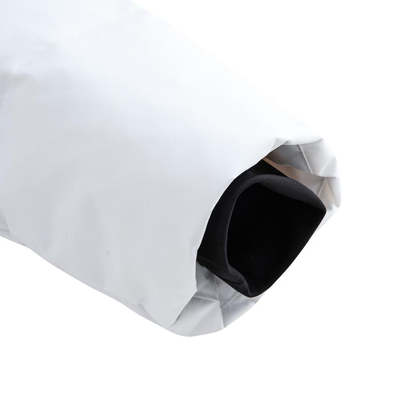 Anta Unifarbene mittellange warme dicke Daunenjacke mit Kapuze für Herren Oberbekleidung Reinweiß 152517922R-1