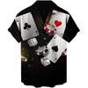 Men's Casual 3D Shirts Playing Card Printed Fun Shirts Street Men's Summer Short Sleeved Clothing Men's Outdoor Clothing