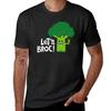 Funny Broccoli  Lets Broc TShirt Anime Customs Customs Design Your Own T Shirts Men